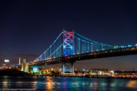 Ben Franklin Bridge on July Fourth